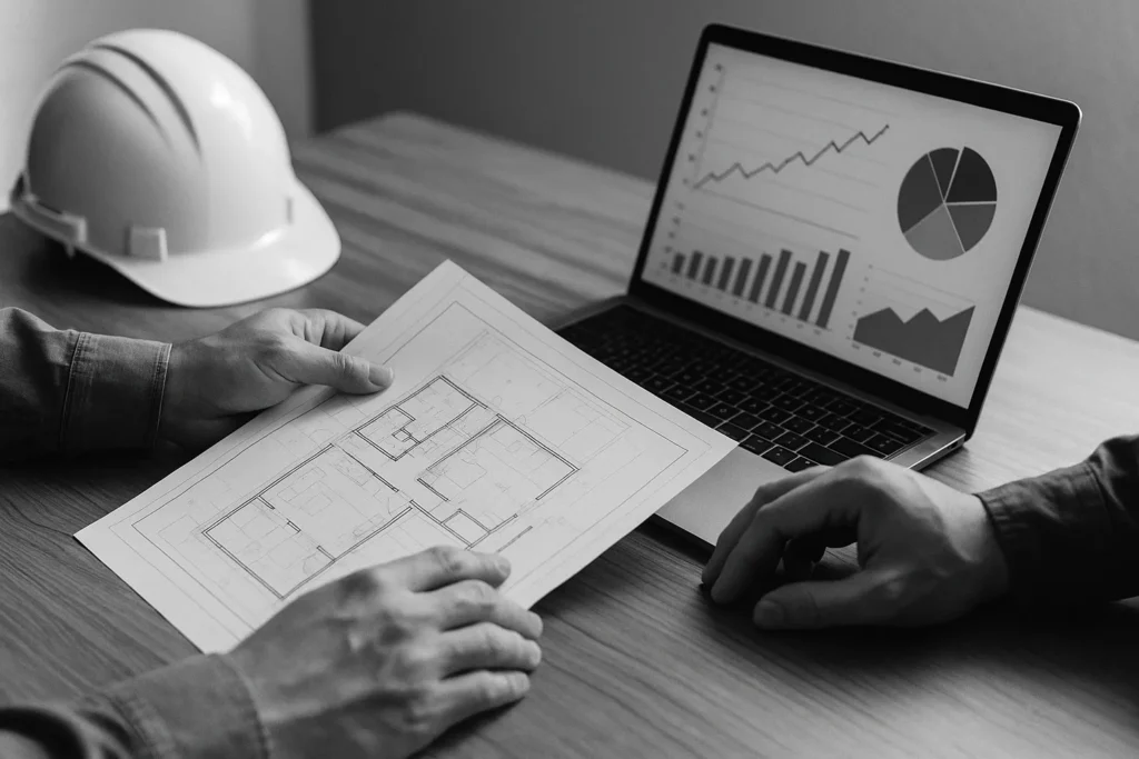 Contractor nos EUA planejando como conseguir mais trabalhos na construção